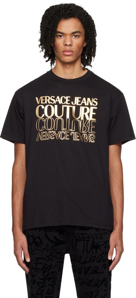 versace jeans couture black t shirt|versace jeans couture white shirt.